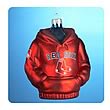 MLB Red Sox 4 1/2-Inch Hoodie Sweatshirt Glass Ornament